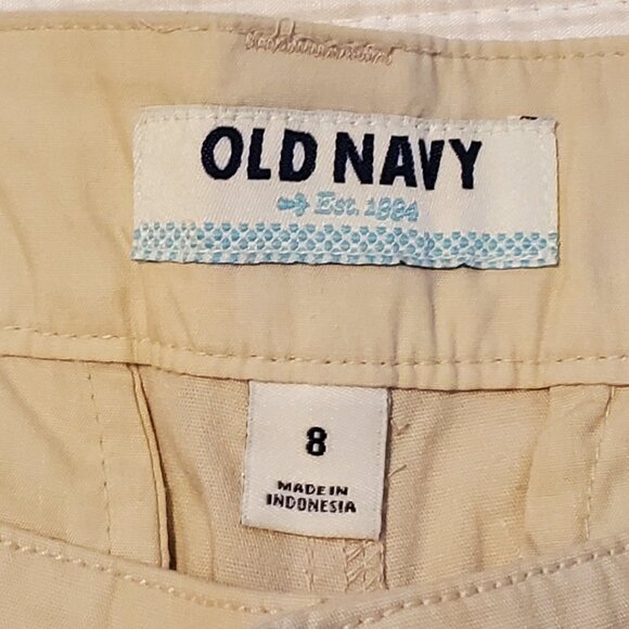 New - Light Tan Old Navy shorts Size 8 - Picture 2 of 6